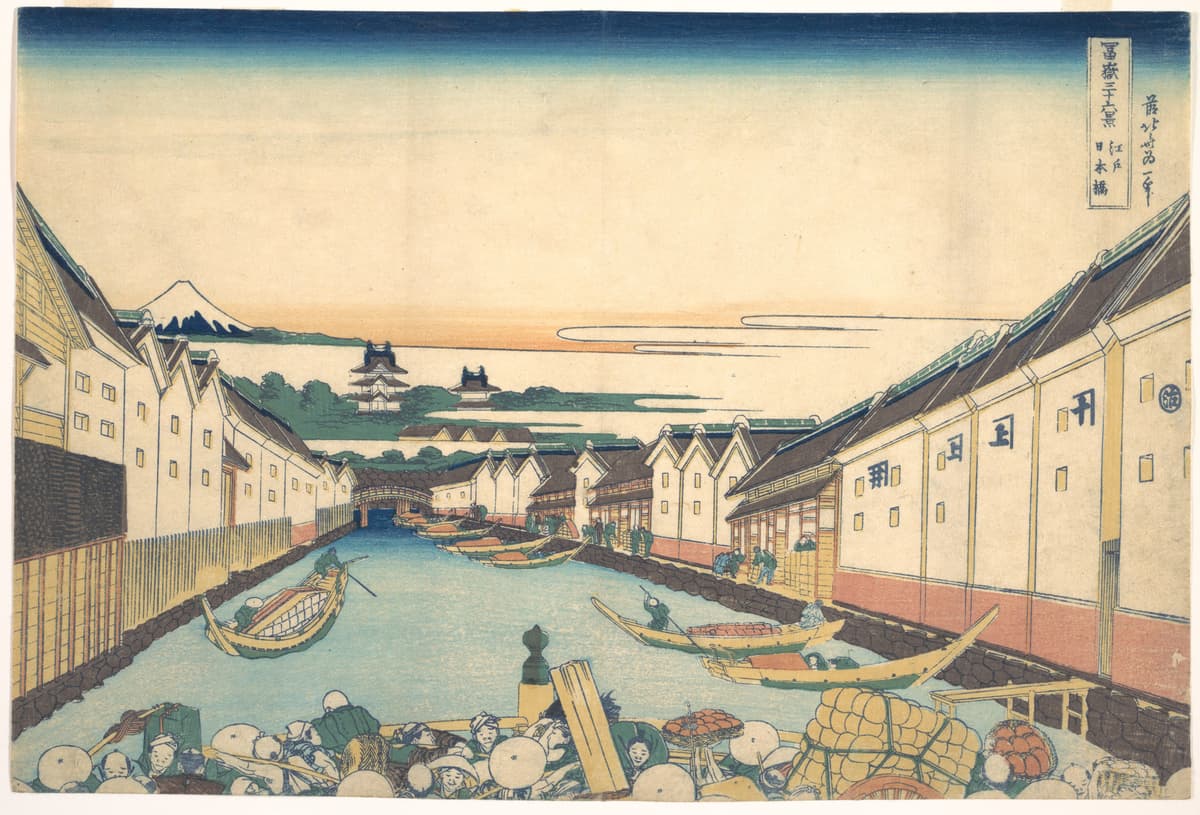 Hokusai's "Nihonbashi in Edo" - a glimpse of old Tokyo